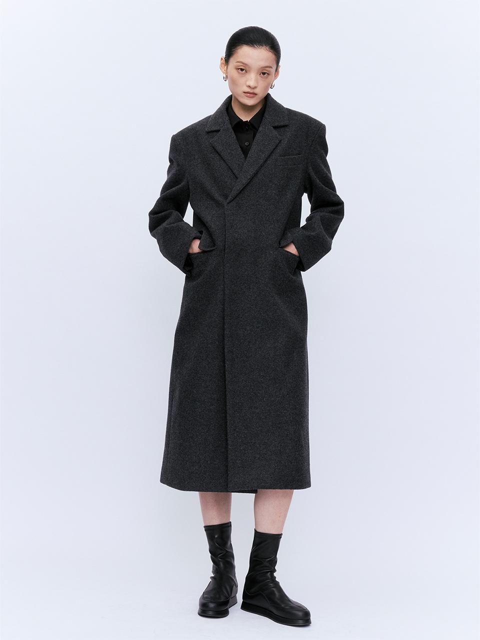 YUJI VIRGIN WOOL COAT GRAY
