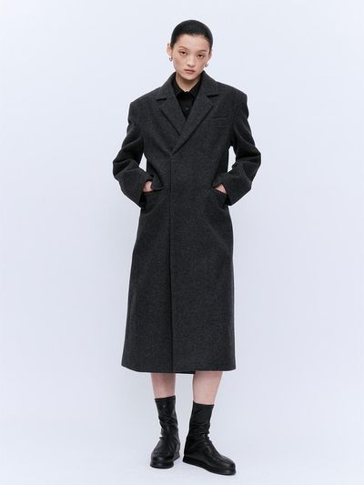 YUJI VIRGIN WOOL COAT GRAY