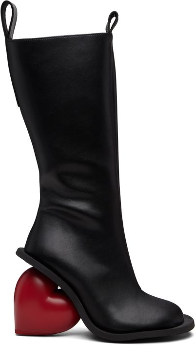 YUME YUME YUME YUME Black & Red Love Tall Boots