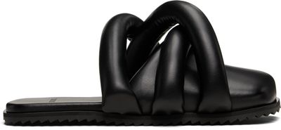 YUME YUME YUME YUME Black Closed Toe Tyre Slide Loafers
