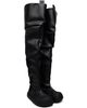 YUME YUME YUME YUME Black High Fisherman Tall Boots - 4