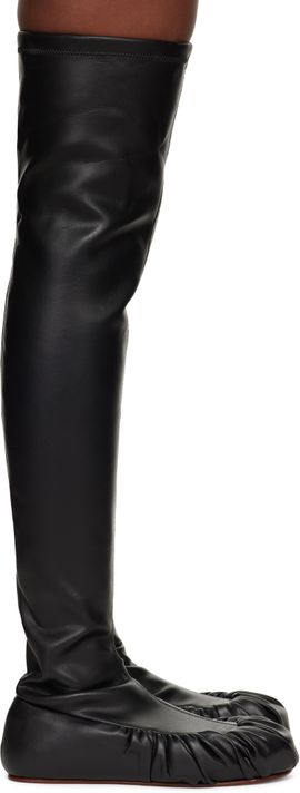 YUME YUME YUME YUME Black Overknee Ballerina Tall Boots
