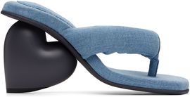YUME YUME YUME YUME Blue Love Mule Sandals