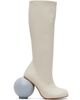 YUME YUME YUME YUME Off-White Ball Tall Boots - 1