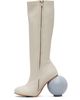 YUME YUME YUME YUME Off-White Ball Tall Boots - 3