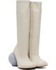 YUME YUME YUME YUME Off-White Ball Tall Boots - 4