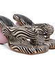 YUME YUME YUME YUME SSENSE Exclusive Black & White Love Mule Heeled Sandals - 4