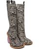 YUME YUME YUME YUME SSENSE Exclusive Black & White Zebra Love Tall Boots - 4