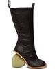 YUME YUME YUME YUME SSENSE Exclusive Brown & Green Love Tall Boots - 1