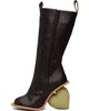 YUME YUME YUME YUME SSENSE Exclusive Brown & Green Love Tall Boots - 3