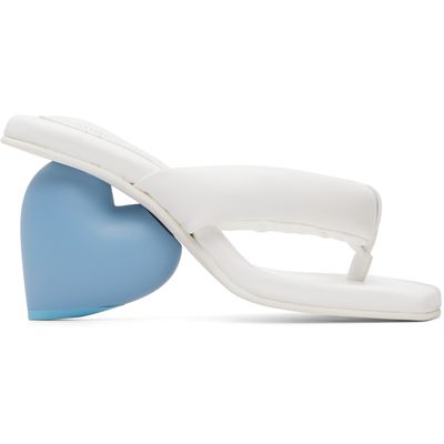 YUME YUME YUME YUME White Love Mule Heeled Sandals