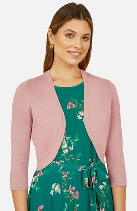 Yumi Yumi 3/4 Sleeve Knitted Curve Bolero