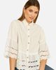 Yumi Yumi 34 Sleeve Relaxed Scallop Trim Shirt - 1
