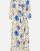 Yumi Yumi 3/4 Sleeve V-Neck Wrap Midi Dress - 2