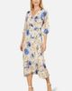 Yumi Yumi 3/4 Sleeve V-Neck Wrap Midi Dress - 3