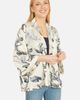 Yumi Yumi Abstract Floral Print Open Front Top - 1