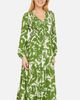 Yumi Yumi Abstract Print Ruched V-Neck Midi Dress - 3