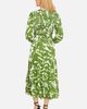 Yumi Yumi Abstract Print Ruched V-Neck Midi Dress - 5
