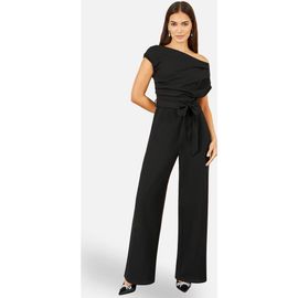 Yumi Yumi Asymmetric Ruched Stretch Jumpsuit