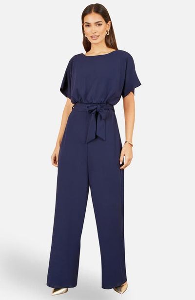 Yumi Yumi Batwing Stretch Wide-Leg Jumpsuit