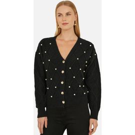 Yumi Yumi Beaded Cable Knit Cardigan