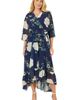 Yumi Yumi Bird And Floral Print Midi Wrap Dress - 1