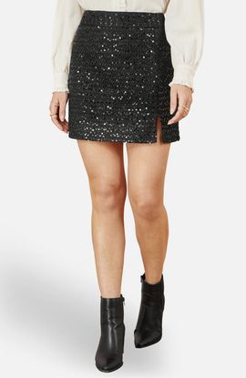 Yumi Yumi Boucle Sequin Mini Skirt