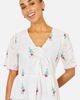 Yumi Yumi Broderie Anglaise Embroidered Tie Top - 1