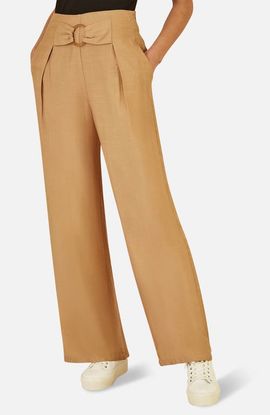 Yumi Yumi Buckle Detail Wide Leg Pants