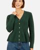 Yumi Yumi Cable Knit Peplum Cardigan - 2