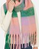 Yumi Yumi Check Soft Tassel Scarf - 4
