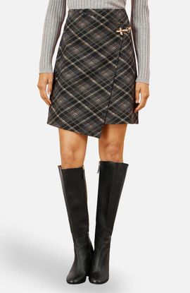 Yumi Yumi Check Wrap Skirt