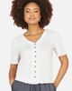 Yumi Yumi Cotton Button Detail T-Shirt - 1