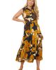 Yumi Yumi Cotton Leaf Midi Sleeveless Shirt Dress - 1