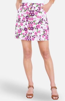 Yumi Yumi Cotton Stretch Button-Up Mini Skirt