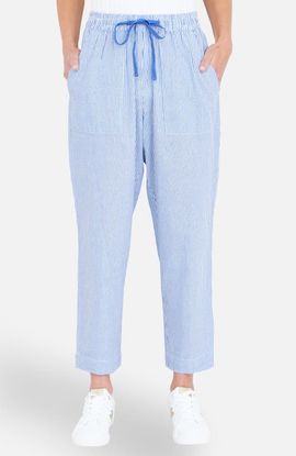 Yumi Yumi Cotton Stripe Cropped Trousers
