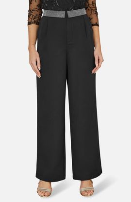 Yumi Yumi Diamante Waistband Wide Leg Trousers