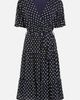 Yumi Yumi Dot Print Mesh Stretch Midi Skater Dress - 2
