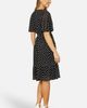 Yumi Yumi Dot Print Mesh Stretch Midi Skater Dress - 5