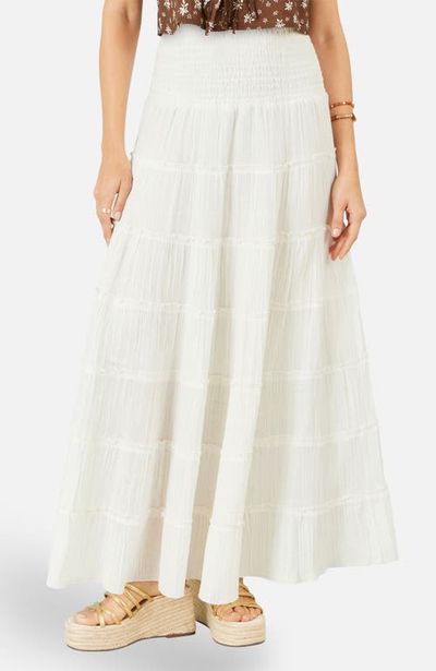 Yumi Yumi Double Cotton Tiered Boho Maxi Skirt