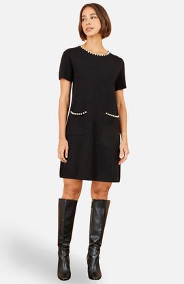 Yumi Yumi Embellished Detail Knitted Tunic Dress