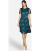 Yumi Yumi Embroidered Floral Mesh Fit-Flare Dress - 1