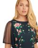 Yumi Yumi Embroidered Mesh Sleeve Prom Dress - 5