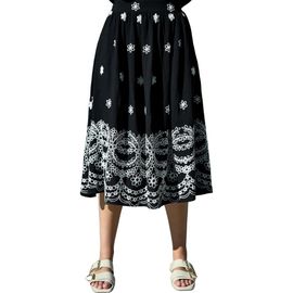 Yumi Yumi Embroidered Midi Skirt