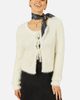Yumi Yumi Eyelash Fluffy Tie Front Bolero - 1