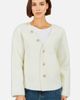 Yumi Yumi Eyelash Knit Scarf Neck Cardigan - 5