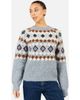 Yumi Yumi Fairisle Wool Blend Relaxed Jumper - 1