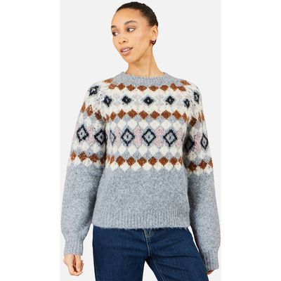 Yumi Yumi Fairisle Wool Blend Relaxed Jumper