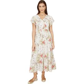 Yumi Yumi Floral Broderie Anglaise Wrap Midi Dress
