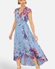 Yumi Yumi Floral Mirror Dip Hem Wrap Dress - 1